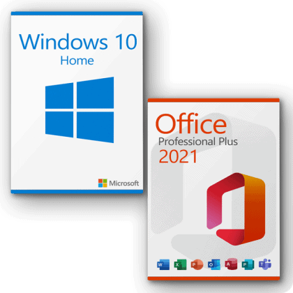 Microsoft Windows 10 Home + Microsoft Office 2021 Professional