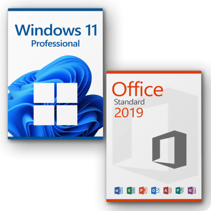 Microsoft Office 2019 Standard + Microsoft Windows 11 Pro Licencia para 3 PC