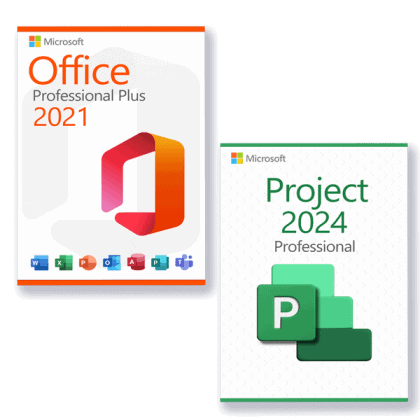 Microsoft Office 2021 Professional Plus + Microsoft Project 2024 Professional Licencia para 3 PC