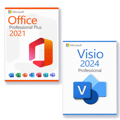 Microsoft Office 2021 Professional Plus + Microsoft Visio 2024 Professional Licencia para 3 PC