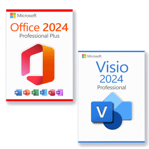 Microsoft Office 2024 Professional Plus + Microsoft Visio 2024 Professional Licencia para 3 PC