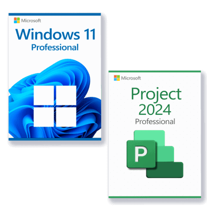 Microsoft Windows 11 Professional + Microsoft Project 2024 Professional Licencia para 3 PC