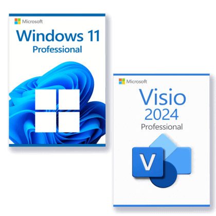 Microsoft Windows 11 Professional + Microsoft Visio 2024 Professional Licencia para 3 PC